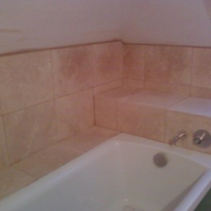 Travertine shower room