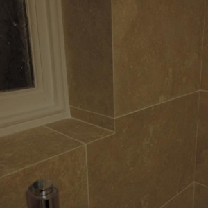 Travertine bathroom