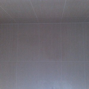 Badezimmer, Wand mit 30 x 60 cm Platten