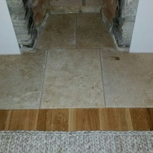 Travertine Hearth