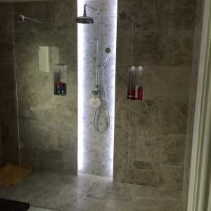 Silver marble wet room