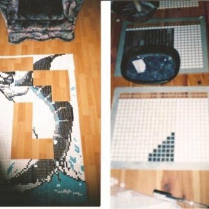 making te tile sheets with metal grids i had made up