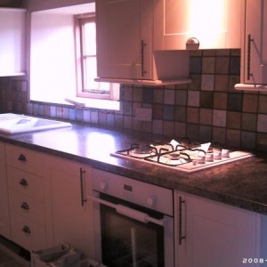 Kitchen at Barn Con (un grouted)