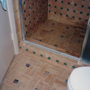 moroccan floor and shower