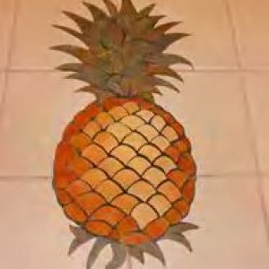 Ceramic Tile Mural Pineapple