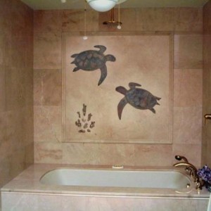 TWO TURTLE SLAB BATHTUB