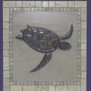 3D CARVED TURTLE WHITE FRAM