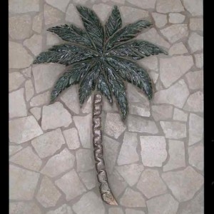 3D MOSAIC PALM TREE TILE MU