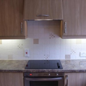 KITCHEN WALLS USING 4 X4 TILES PLUS MOSAICS