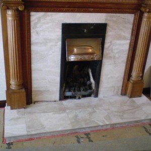 marble fireplace