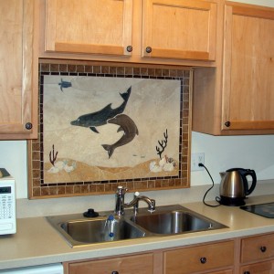 kitchen splash dolphins (customer's design)