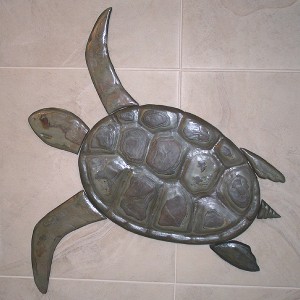 shower wall overlay turtle 28"