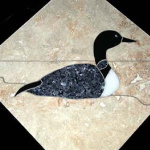 Loon tile mural