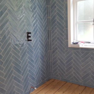 Herringbone bathroom