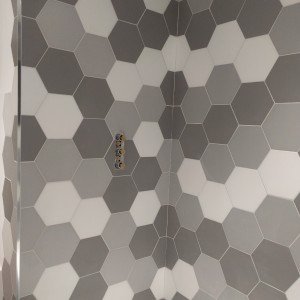 Media 'Hex Tiles Shower Wall' in album 'Downstairs Bathroom'