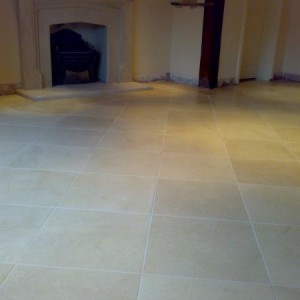 45degree with border travertine floor