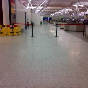 stansted airport floor tiling