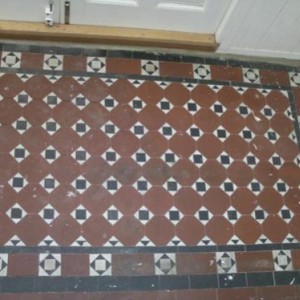 Before - Edwardian tiles