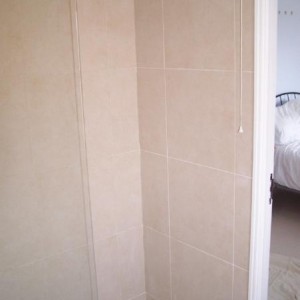 shower area back wall