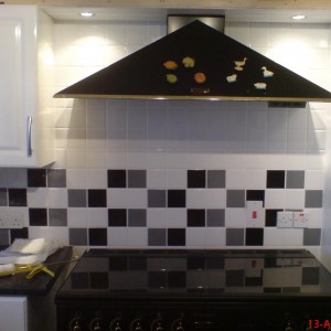 Black and white kitchen