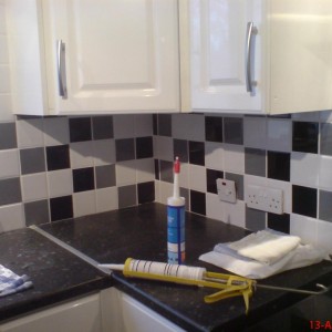 Black and white kitchen