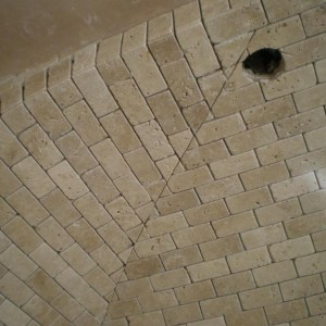 Before Grouting..Showing mitre detail