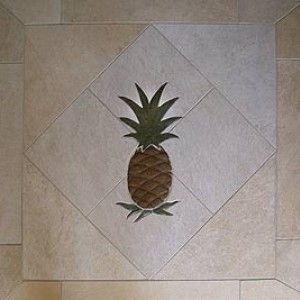 pineapple entry Floor mural