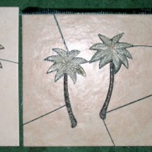 classic palm tree tile mural choices