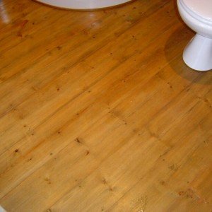 floor, repaired sanded and varnished (bona satin)