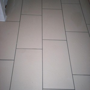 Porcelain Floor on Hardiebacker board.