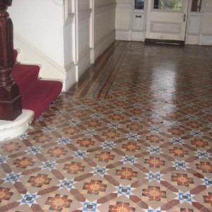 Finished over new screed murray screed was built up in layers until we could tile across to meet sections which had dipped etc.