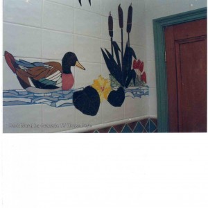 Duck Mural this was done for first house style program on Tv got filmed putting the eye in .