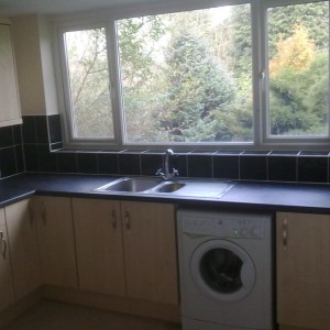 student house kitchen tiled grouted and lick of paint