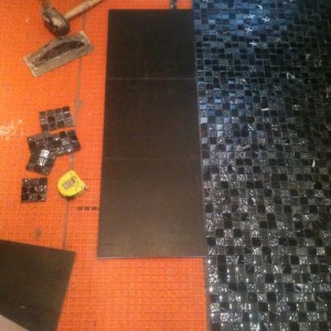 rest of bathroom tiles on dittra matting