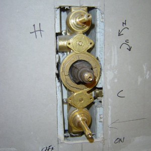 mixer valve behind plasterboard