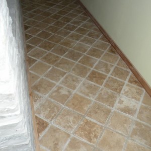 That grouting is just wet - NOT dirty...LOL