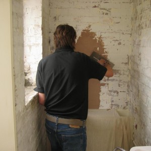 First job, my down stairs loo. had never plastered before