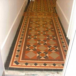 This section was cut from 6x6 tiles and i cut approx 1,200 pieces, it is colour matched to original floor, the pattern has been custom made