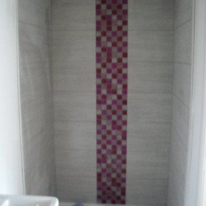 60x40 Porcelain with Glass Mosaic