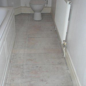 H Ellis 1 bathroom   Lino removed