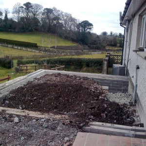 Backfilling the sunroom underbuild