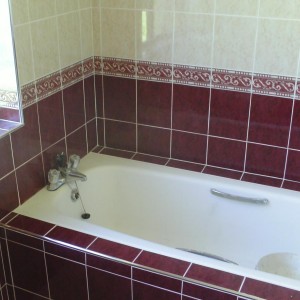 tiled bath panel