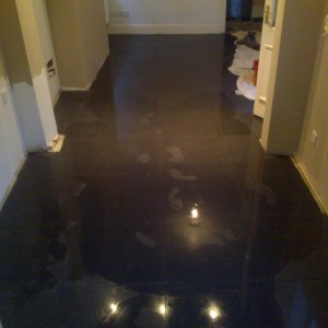 black polished floor 020