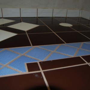 tiling a floor with a skirting