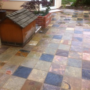 outside slate patio