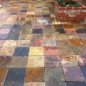 outside slate patio