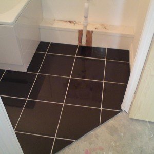 Polished Granite bathroom.