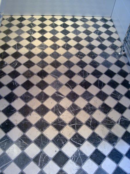 10cm Marble floor, diamond set and alternate colour.