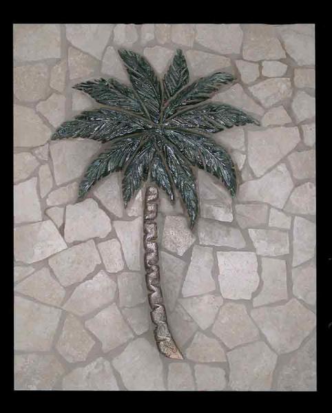 3D MOSAIC PALM TREE TILE MU