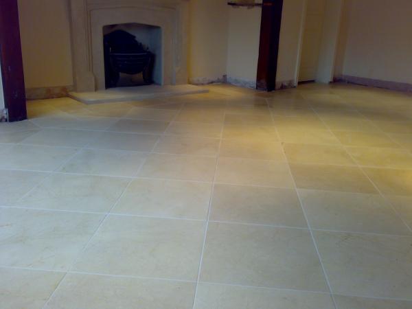 45degree with border travertine floor